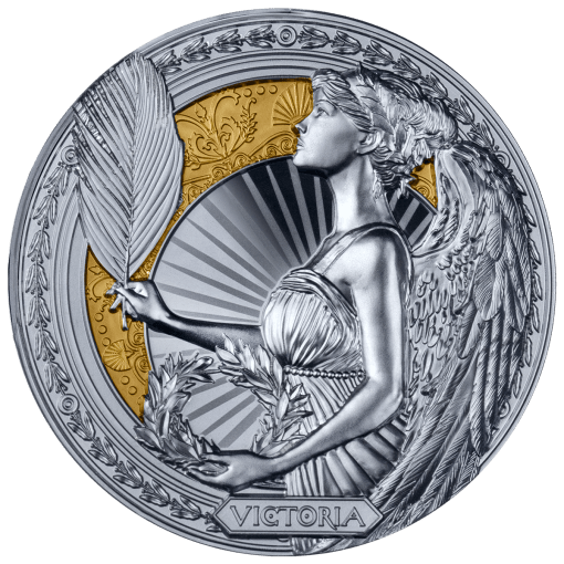 2024年 (新品) ニウエ「ビクトリア」純銀 ブラック 1オンス プルーフ 銀貨 - 画像 (2)