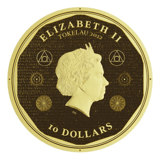 2022年 (新品) トケラウ「ビバット・ヒューマニタス」純金 1/10オンス 金貨 - 画像 (2)