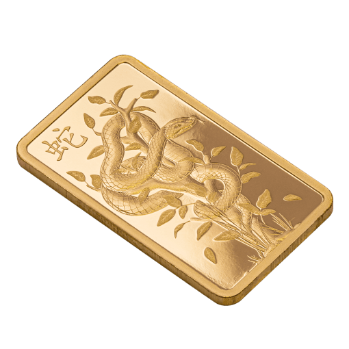 2025 (New) Pamp Swiss Legend of the White Snake Lunar Snake Gold 5 gram Bar - Image 3