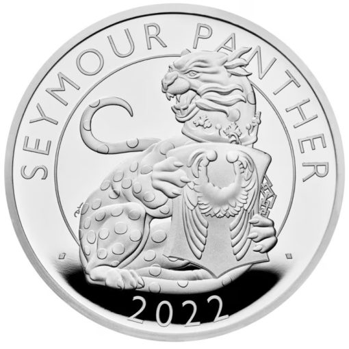 2022 (New) Great Britain The Royal Tudor Beasts The Seymour Panther Silver 1 oz Proof & Reverse Proof Coin Set - Image 4