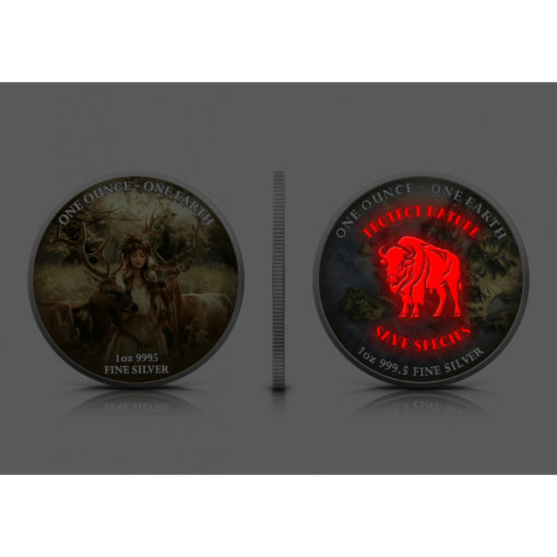 2022年 (新品) フィジー「地球の大陸 ・ヨーロッパ」純銀 1オンス カラー 銀貨 - 画像 (4)