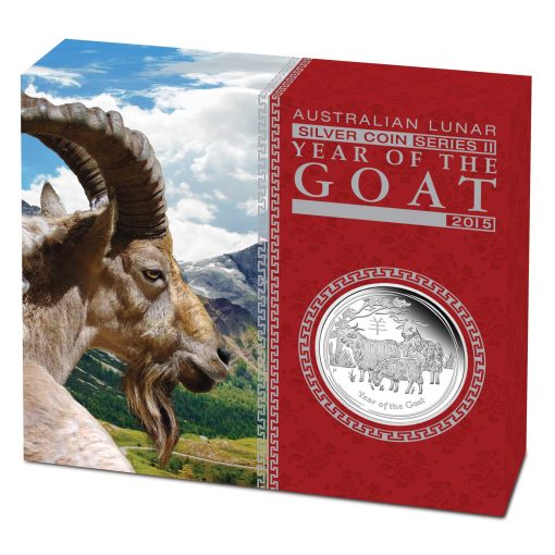 2015 (New) Australian Year of the Goat Lunar Silver 1 oz Proof Coin - Image 5