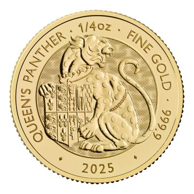 2025 (New) Great Britain The Royal Tudor Beast The Queen's Panther Gold 1/4 oz Coin