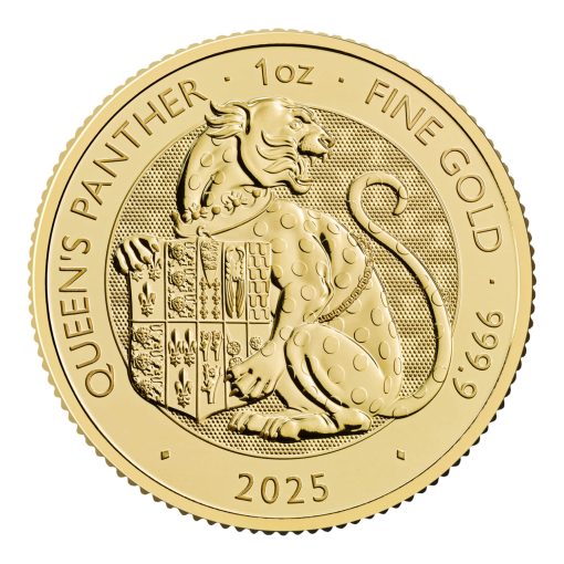 2025年 (新品) イギリス「ロイヤルチューダービースト・女王のパンサー」純金 1オンス 金貨
