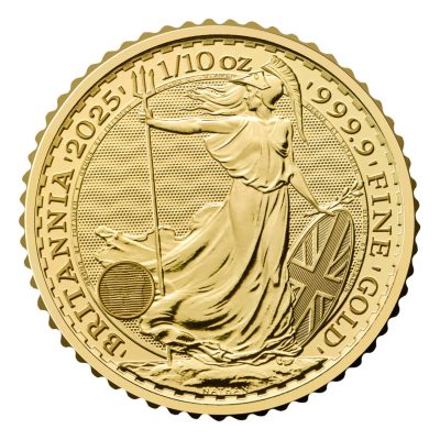 2025 (New) Great Britain Britannia Gold 1/10 oz Coin