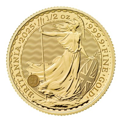 2025 (New) Great Britain Britannia Gold 1/2 oz Coin