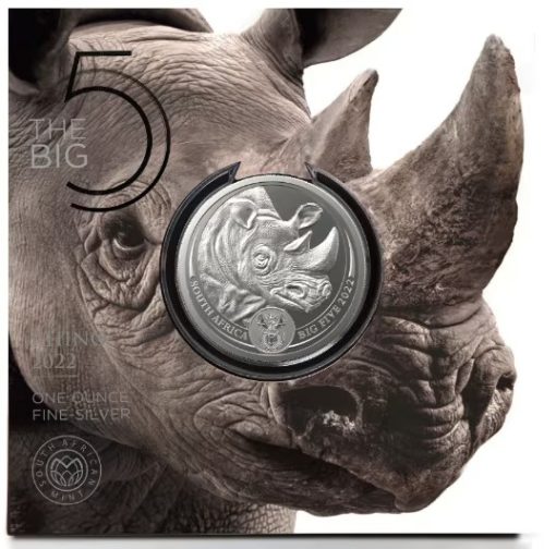 2022 (New) South Africa Big Five Rhino Silver 1 oz Coin