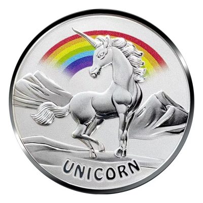 2023 (New) Fiji Unicorn Silver 1 oz Color Coin