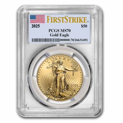2025 (New) American Eagle Walking Liberty Gold 1 oz Coin PCGS MS70 (FirstStrike)