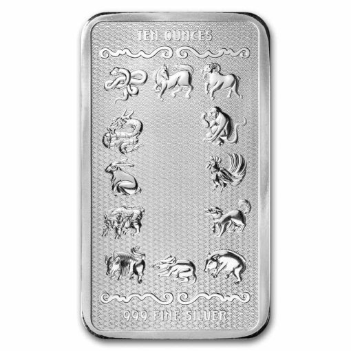 2025年 (新品) アメリカ「干支 十二支・巳年 蛇年」純銀 10オンス バー - 画像 (2)