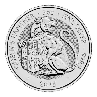2025 (New) Great Britain The Royal Tudor Beasts The Queen's Panther Silver 2 oz Coin