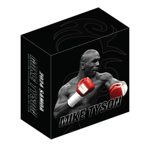 2024 (New) Samoa Mike Tyson Silver 1 oz Color Proof Coin - Image 4