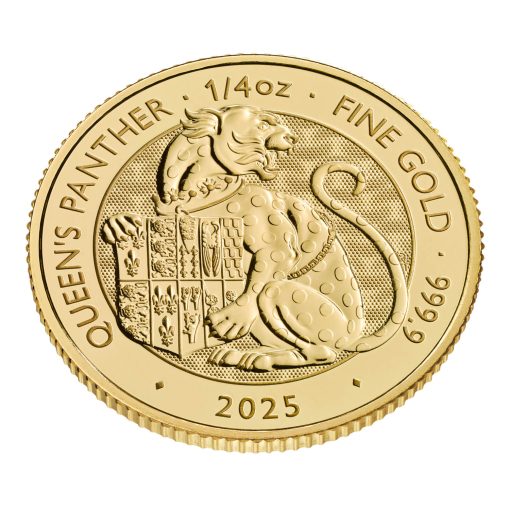 2025年 (新品) イギリス「ロイヤルチューダービースト・女王のパンサー」純金 1/4オンス 金貨 - 画像 (3)