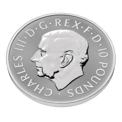 2025年 (新品) イギリス「ロイヤルチューダービースト・女王のパンサー」純銀 10オンス 銀貨 - 画像 (4)