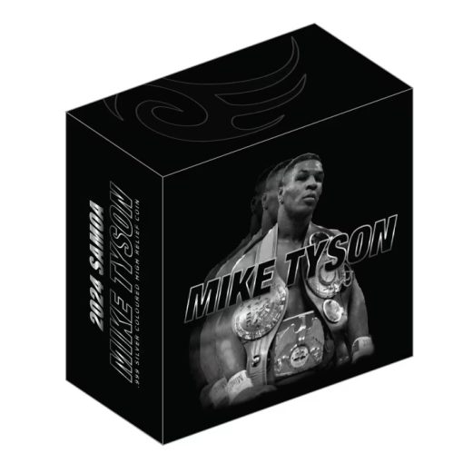 2024 (New) Samoa Mike Tyson Silver 1 oz Color Proof Coin - Image 5