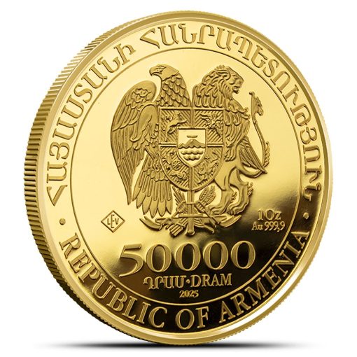 2025年 (新品) アルメニア「ノアの箱舟」純金 1オンス 金貨 - 画像 (4)