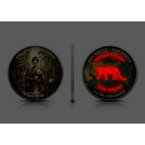 2022年 (新品) フィジー「地球の大陸 ・アジア」純銀 1オンス カラー 銀貨 - 画像 (4)