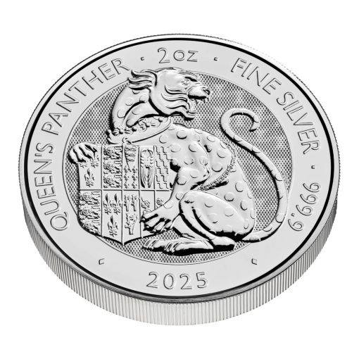 2025 (New) Great Britain The Royal Tudor Beasts The Queen's Panther Silver 2 oz Coin - Image 3