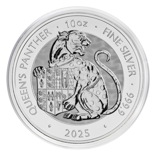 2025年 (新品) イギリス「ロイヤルチューダービースト・女王のパンサー」純銀 10オンス 銀貨 - 画像 (5)