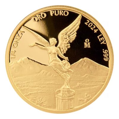 2024 (New) Mexico Libertad Gold 1/4 oz Proof Coin