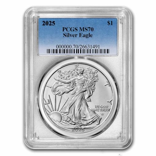 2025年 (新品) アメリカ「イーグル・ウオーキング リバティ」純銀 1オンス 銀貨 PCGS MS70