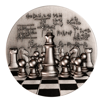 2024 (New) Cameroon International Chess Silver 2 oz Antique Coin