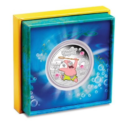 2025 (New) Tuvalu SpongeBob SquarePants - Patrick Star Silver 1 oz Color Proof Coin