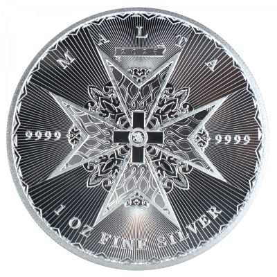 2025 (New) Malta Maltese Cross Silver 1 oz Coin