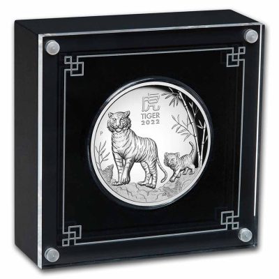 2022 (New) Australian Year of the Tiger Lunar Silver 5 oz High Relief Proof Coin