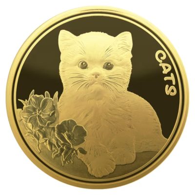 2023 (New) Fiji Cats Gold 1/10 oz Coin