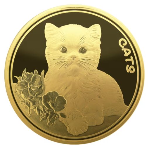 2023 (New) Fiji Cats Gold 1/10 oz Coin