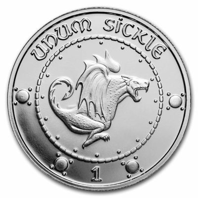 (New) Harry Potter Currency Gringotts Sickle Silver 1 oz Round