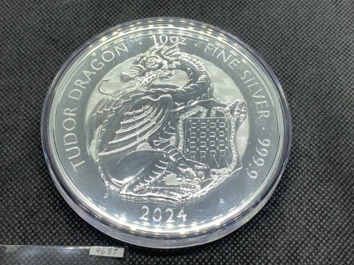 2024年 (新品) イギリス「ロイヤルチューダービースト・ウェールズのドラゴン」純銀 10オンス 銀貨 #9687