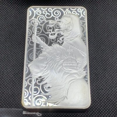 (New) 2021 British Royal Mint Una and the Lion 10 oz Silver Bar #5507