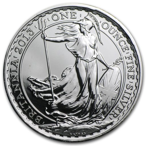 2013年 (新品) イギリス「ブリタニア」純銀 1オンス 銀貨 (干支 十二支・巳年 蛇年の秘密マーク入り)