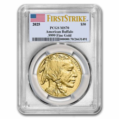 2025 (New) American Buffalo Gold 1 oz Coin PCGS MS70 (FirstStrike)