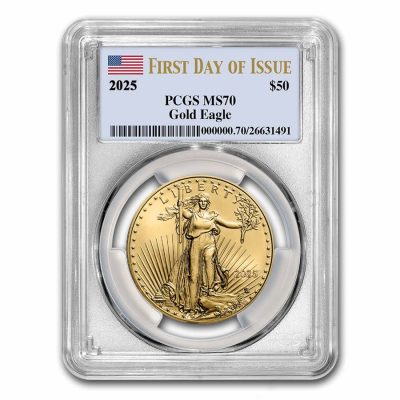 2025 (New) American Eagle Walking Liberty Gold 1 oz Coin PCGS MS70 (First Day of Issue)