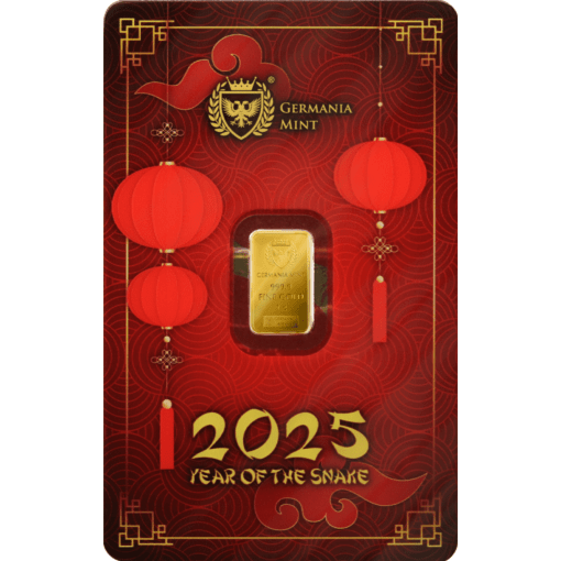 2025年 (新品) ポーランド ゲルマニア「干支 十二支・巳年 蛇年」純金 1グラム バー