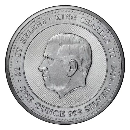 2024年 (新品) セントヘレナ「アテナフクロウ」純銀 1オンス 銀貨 - 画像 (2)