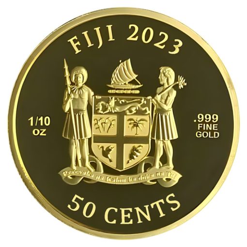 2023 (New) Fiji Cats Gold 1/10 oz Coin - Image 2