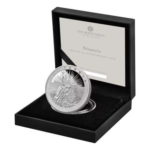 2025年 (新品) イギリス「ブリタニア」純銀 1オンス プルーフ 銀貨 - 画像 (2)