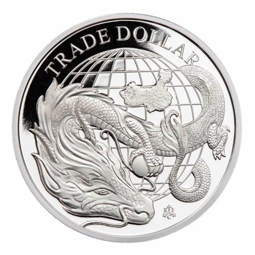 2021年 (新品) セントヘレナ「現代中国貿易ドル」純銀 1オンス プルーフ 銀貨 - 画像 (2)