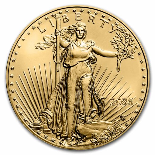 2025年 (新品) アメリカ「イーグル・ウオーキング リバティ」純金 1オンス 金貨 PCGS MS70 (発行初日) - 画像 (2)