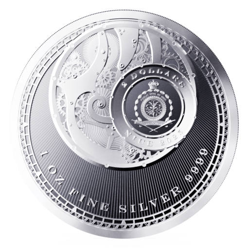 2025年 (新品) ニウエ「クロノス」純銀 1オンス 銀貨 - 画像 (2)