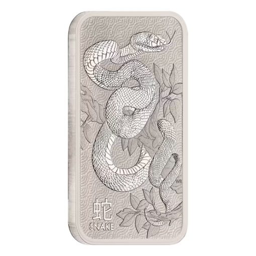 2025 (New) Australian Year of the Snake Luna Silver 1 oz Bar - Image 3