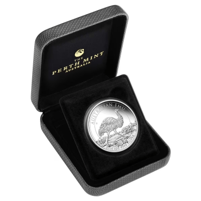 2018年 (新品) オーストラリア「エミュー」純銀 1オンス プルーフ 銀貨