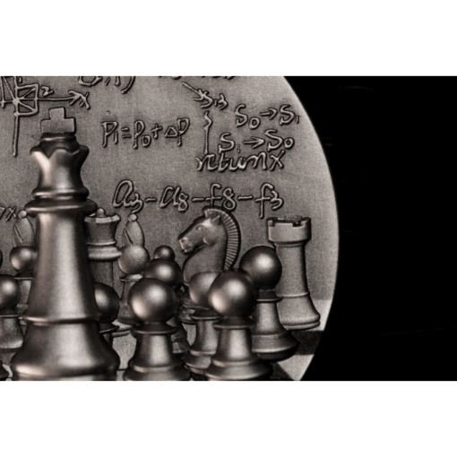 2024年 (新品) カメルーン「国際チェス」純銀 2オンス アンティーク 銀貨 - 画像 (3)