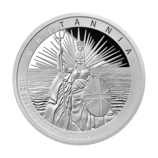 2025 (New) Great Britain Britannia Silver 1 oz Proof & Reverse Proof Coin Set - Image 3