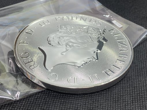 2021年 (新品) イギリス「クィーンズ ビースト・ホワイトホース 白馬」純銀 10オンス 銀貨 #3779 - 画像 (4)
