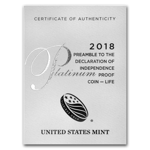 2018 (New) American Eagle Platinum 1 oz Proof Coin - Image 4